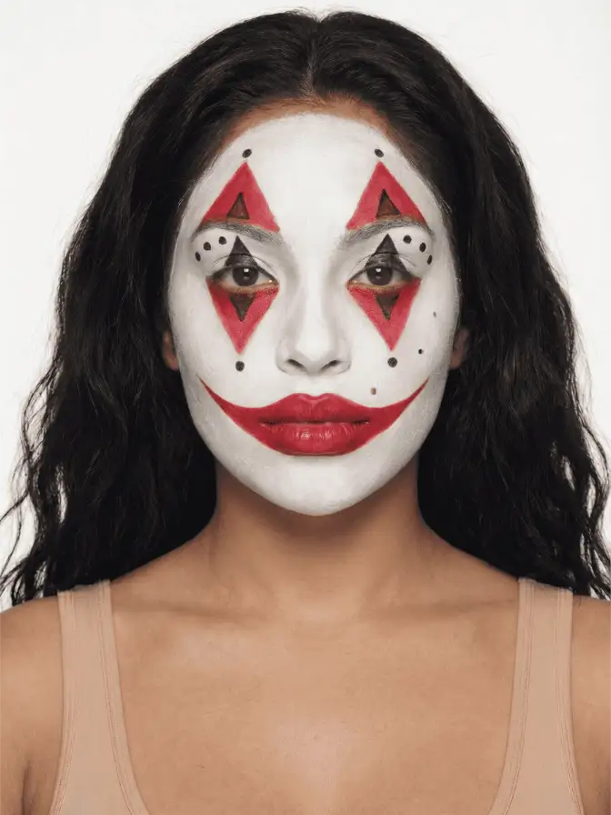 Clown makeup look