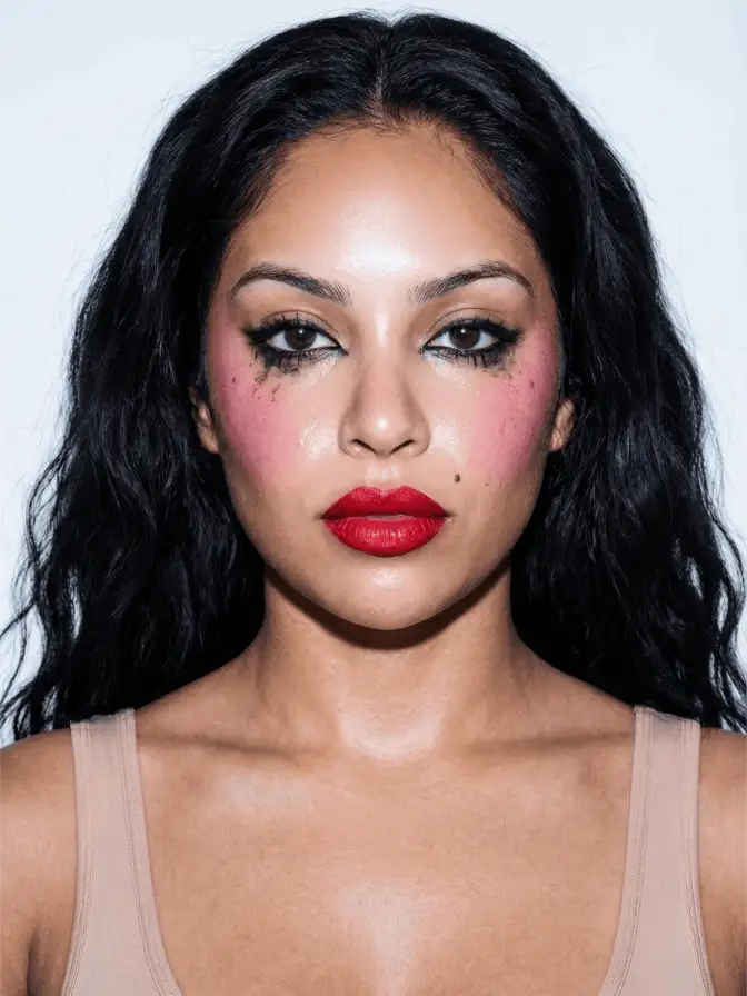 Indie Sleaze makeup look