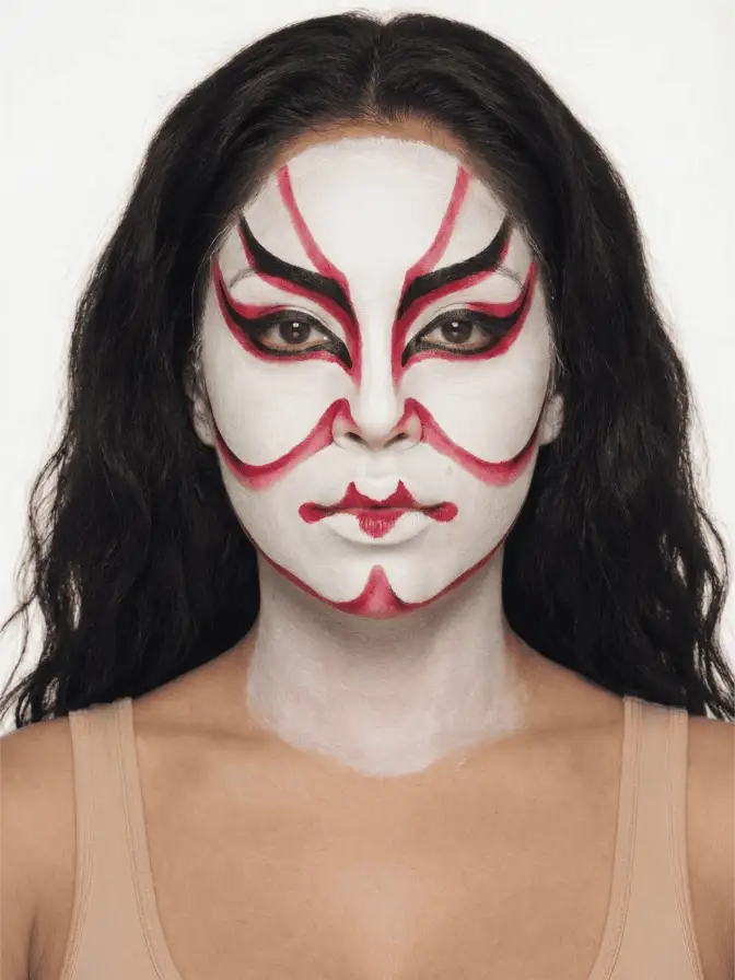 Kabuki makeup look