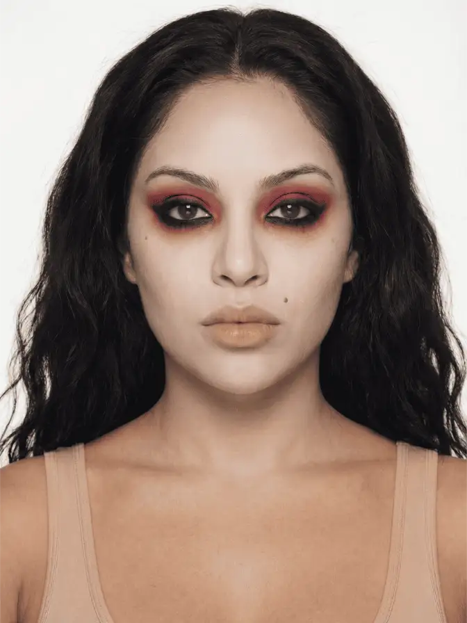 Mall Goth makeup look